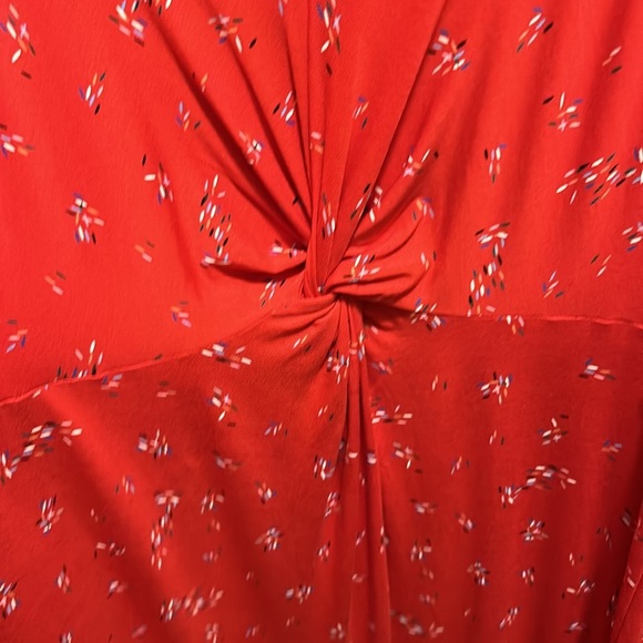 Red VNeck Sleeveless Maxi Dress size 1X NEW - Picture 10 of 12